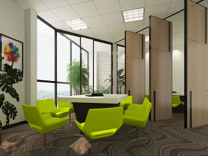760平方中型創(chuàng)意辦公室大小會議室裝修設(shè)計案例效果圖