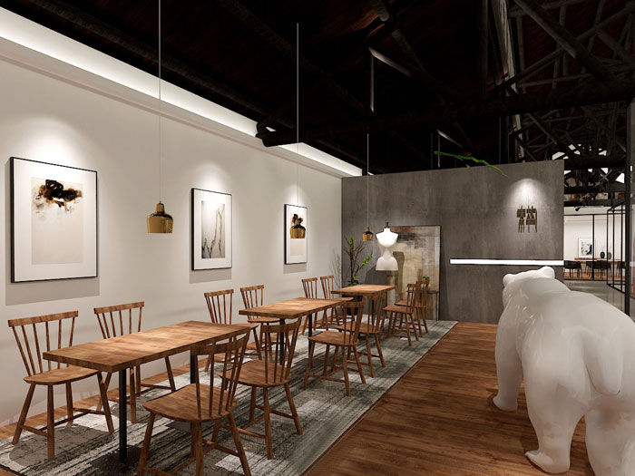 630平方中型創(chuàng)意辦公室茶水間裝修設(shè)計案例效果圖