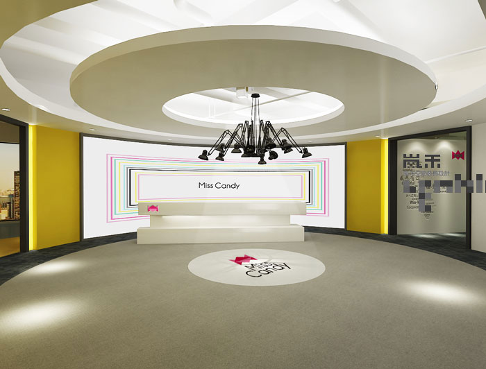 1030平方大型創(chuàng)意辦公室前臺(tái)裝修設(shè)計(jì)案例效果圖