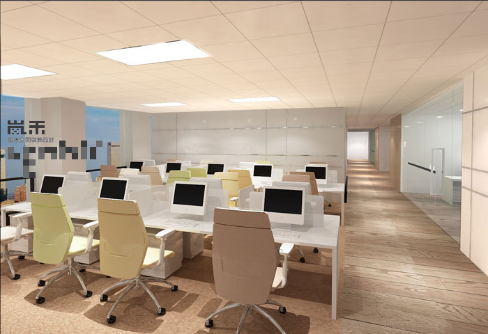 1450平方大型創(chuàng)意辦公室辦公區(qū)域裝修設計案例效果圖