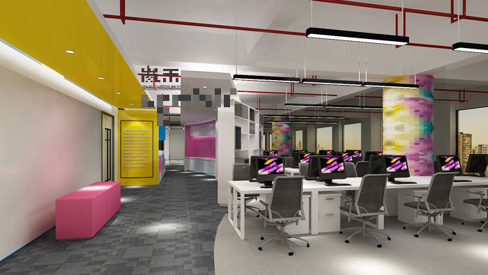 1000平方時尚創(chuàng)意辦公室裝修設(shè)計案例