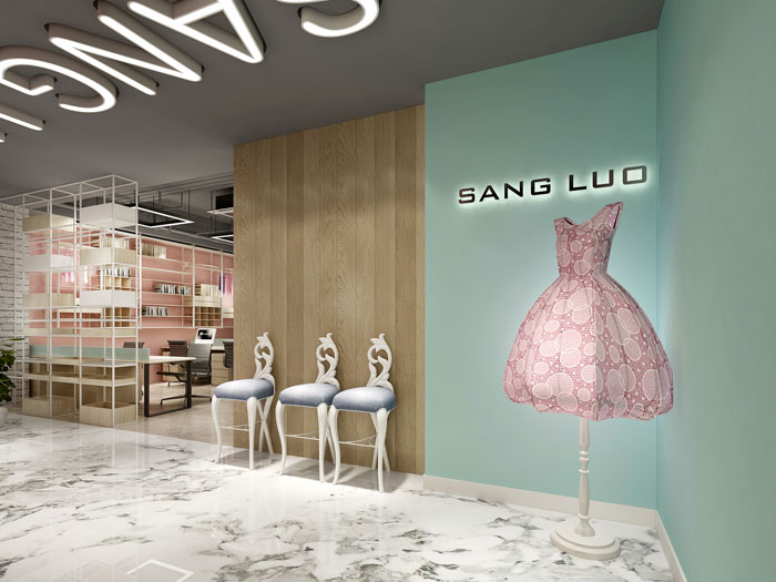 450平方中小型創(chuàng)新辦公室進(jìn)門區(qū)域裝修設(shè)計(jì)案例效果圖