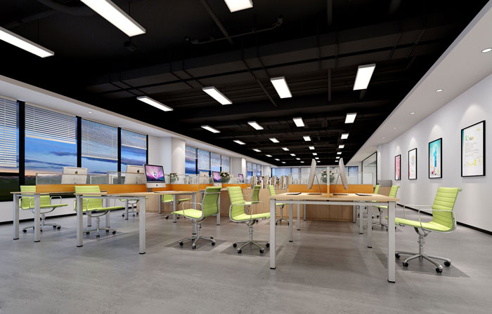 880平方中型創(chuàng)新辦公室辦公區(qū)域裝修設(shè)計(jì)案例效果圖