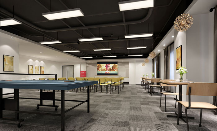 880平方中型創(chuàng)新辦公室休息、娛樂區(qū)域裝修設(shè)計(jì)案例效果圖