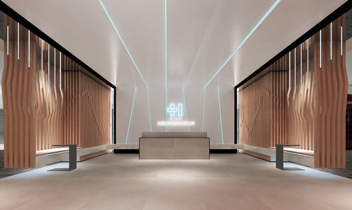 900平方電子商務(wù)辦公室前廳裝修設(shè)計(jì)案例效果圖