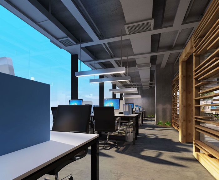 1100平方大型創(chuàng)意辦公室陽(yáng)臺(tái)辦公區(qū)域裝修設(shè)計(jì)案例效果圖