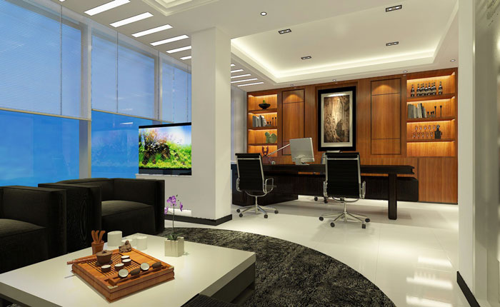 400平方教育行業(yè)總經(jīng)理辦公室裝修設(shè)計案例效果圖