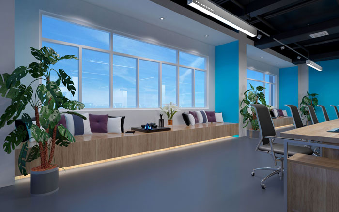 920平方中大型辦公室休息區(qū)域裝修設(shè)計(jì)案例效果圖