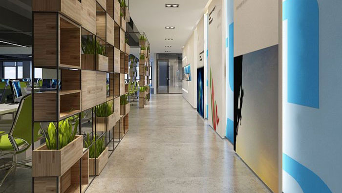 1050平方時(shí)尚創(chuàng)意辦公室裝修設(shè)計(jì)案例