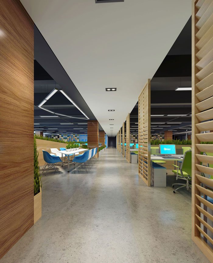 1050平方時(shí)尚創(chuàng)意辦公室辦公區(qū)域裝修設(shè)計(jì)案例效果圖