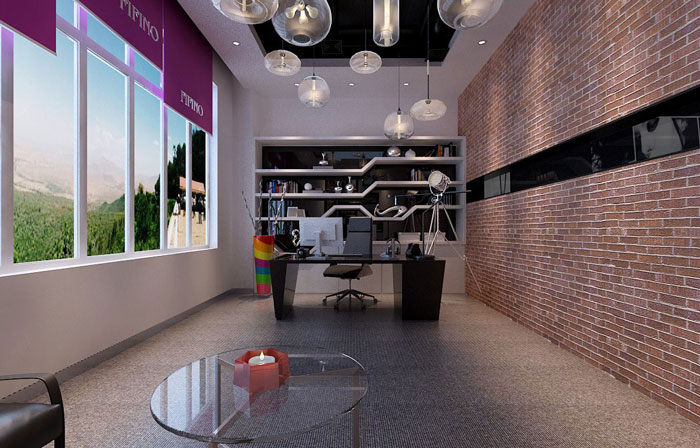 500平方LOFT風格總經(jīng)理辦公室裝修設計案例效果圖