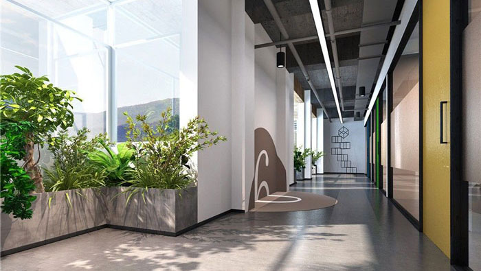 1260平方時(shí)尚創(chuàng)意辦公室裝修設(shè)計(jì)案例
