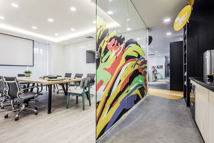 開(kāi)放共享辦公室會(huì)議室效果圖