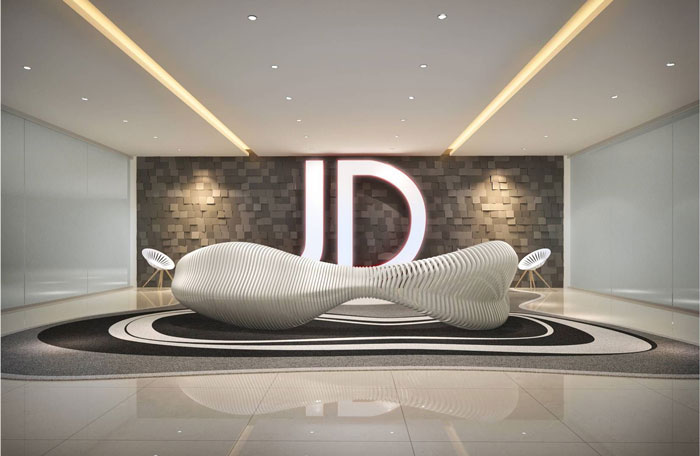 810平方中型辦公室前臺(tái)裝修設(shè)計(jì)案例效果圖