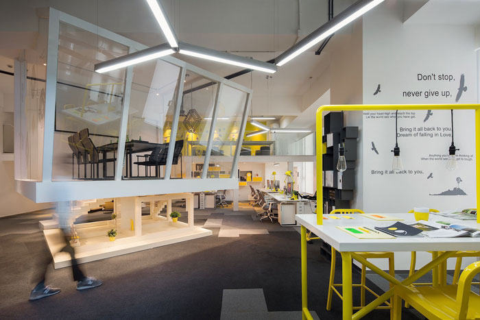 600平方loft風(fēng)格辦公室辦公區(qū)域裝修設(shè)計(jì)案例效果圖