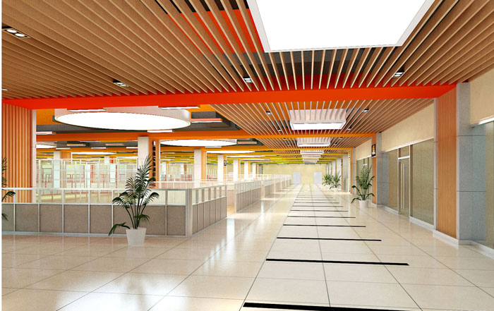 1500平方創(chuàng)意工廠辦公室過道裝修設(shè)計(jì)案例效果圖