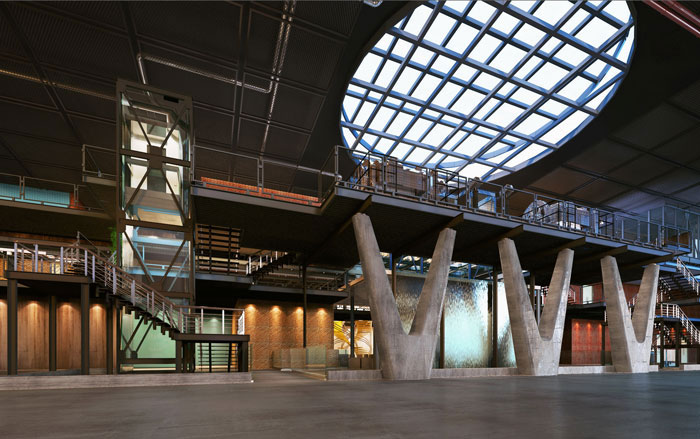 1700平方工業(yè)風(fēng)辦公室裝修設(shè)計(jì)案例效果圖