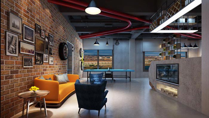 700平方工業(yè)風辦公室裝修設(shè)計案例