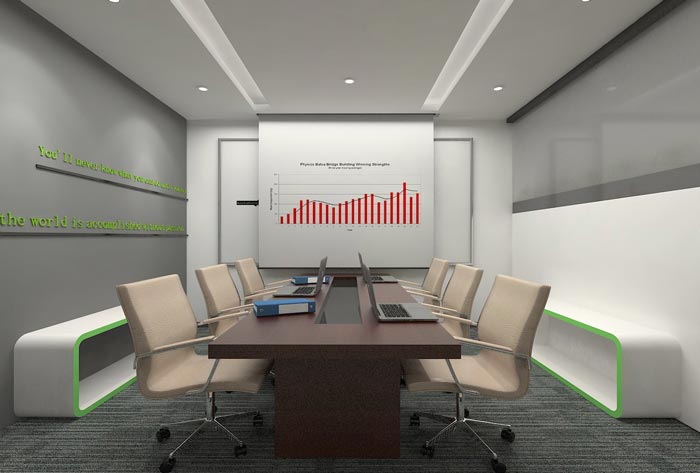 260平方創(chuàng)業(yè)公司辦公室會(huì)議室裝修設(shè)計(jì)案例效果圖