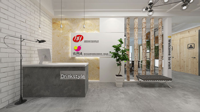 450平方電子商務辦公室前臺裝修設(shè)計案例效果圖