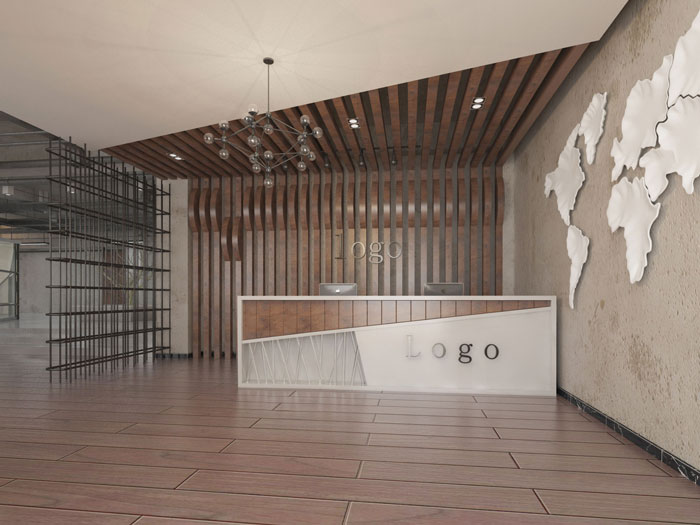 750平方網(wǎng)絡(luò)公司辦公室前臺(tái)裝修設(shè)計(jì)案例效果圖