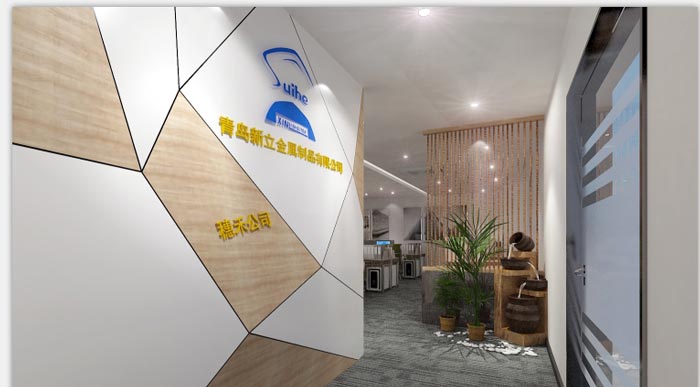 260平方創(chuàng)業(yè)公司辦公室前臺裝修設(shè)計案例效果圖