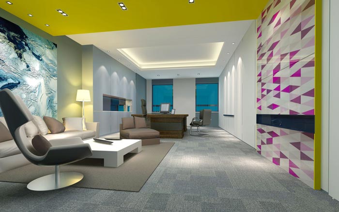 金融租賃公司總經(jīng)理辦公室軟裝設(shè)計方案效果圖