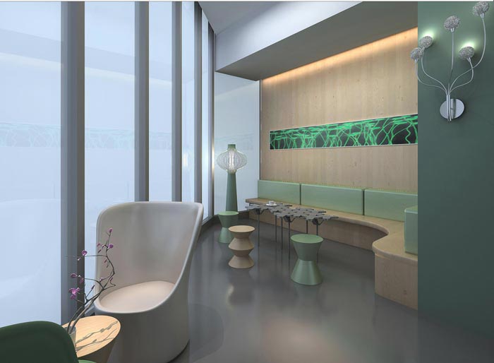 傳媒公司辦公室休息區(qū)域裝修設(shè)計(jì)案例效果圖