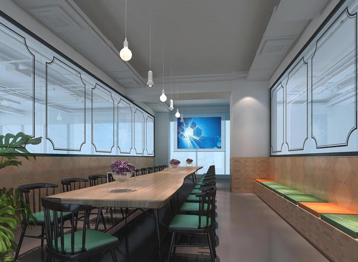 傳媒公司辦公室會(huì)議室裝修設(shè)計(jì)案例效果圖