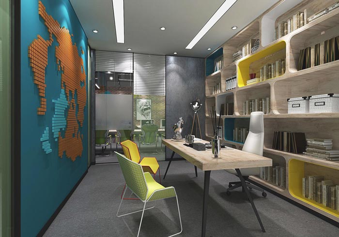 國際教育總經(jīng)理辦公室裝修設(shè)計案例效果圖