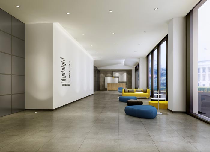 現(xiàn)代簡約風格辦公室大廳裝修設計效果圖