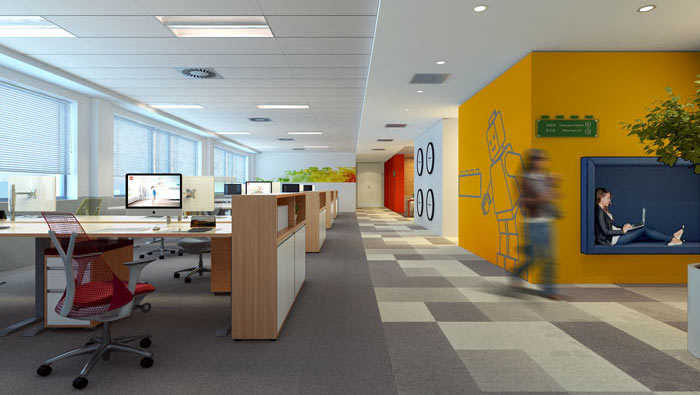 時尚簡約辦公室裝修設計案例