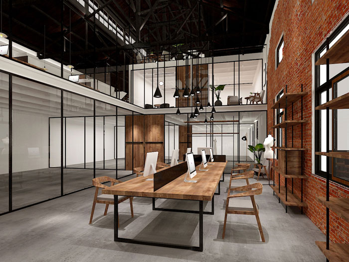 600平方服裝公司辦公室辦公區(qū)域裝修設(shè)計(jì)案例效果圖