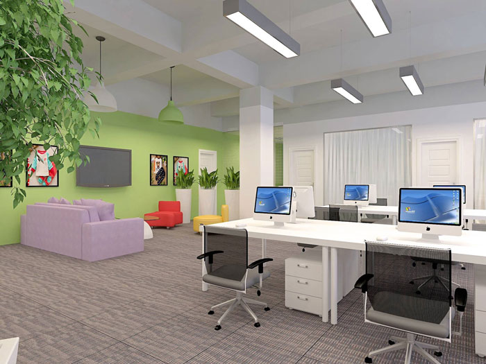 230平方兒童童裝公司辦公室辦公區(qū)域裝修設(shè)計(jì)案例效果圖