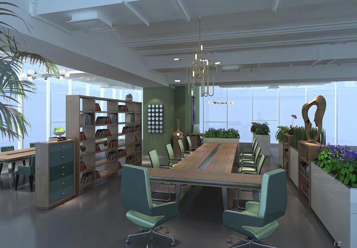 傳媒公司辦公室辦公空間裝修設(shè)計(jì)案例效果圖