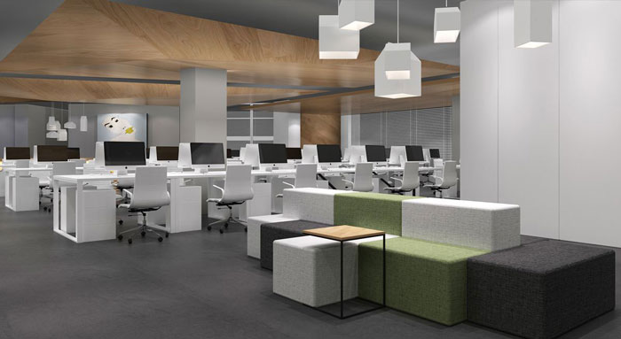 300平方教育辦公室辦公空間裝修設(shè)計(jì)案例效果圖