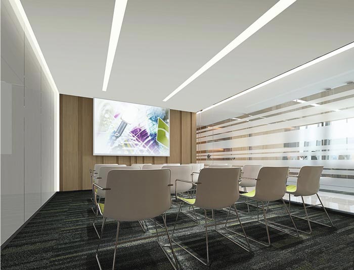 投資控股公司辦公室培訓(xùn)室裝修設(shè)計(jì)效果圖
