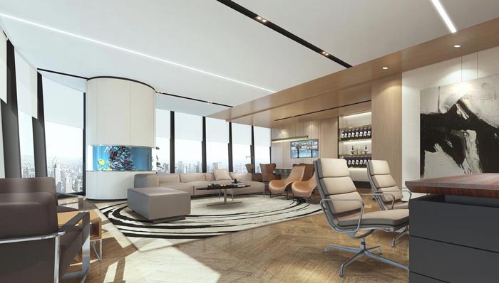 投資控股公司董事長辦公室裝修設(shè)計(jì)效果圖