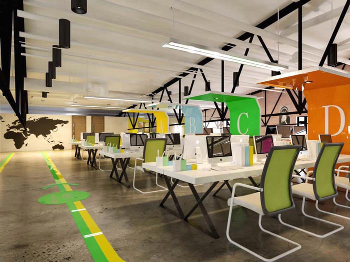 移動(dòng)互聯(lián)網(wǎng)公司辦公空間裝修設(shè)計(jì)效果圖