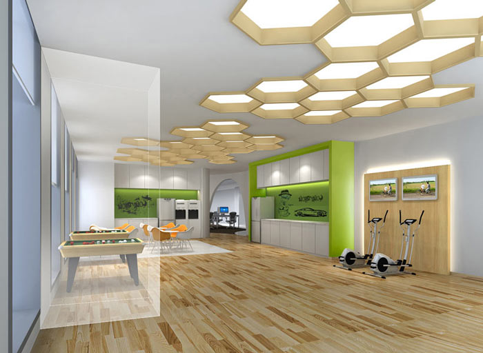 代駕公司辦公室茶水間裝修設計案例效果圖