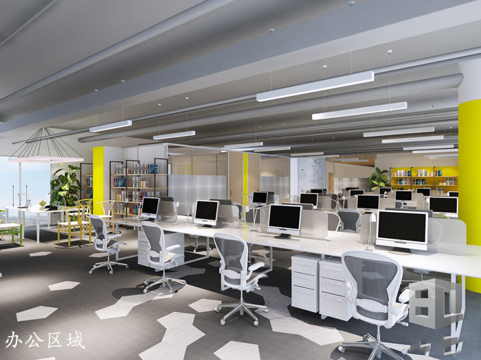 電子商務(wù)外包公司辦公室辦公空間裝修設(shè)計(jì)效果圖