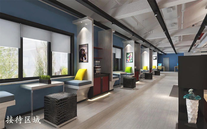 文化傳播公司辦公室接待區(qū)域裝修設(shè)計(jì)效果圖