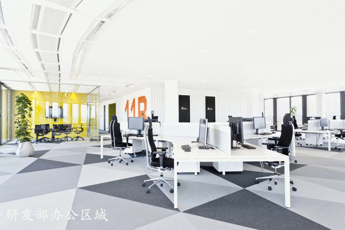 外貿(mào)電子商務(wù)公司辦公室研發(fā)部辦公區(qū)域裝修設(shè)計(jì)案例效果圖