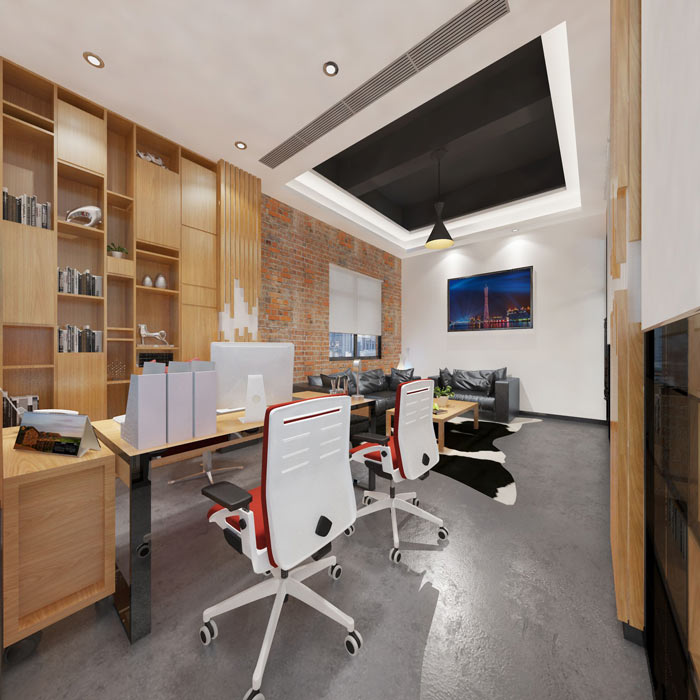 廠房loft風(fēng)格總經(jīng)理辦公室裝修設(shè)計(jì)案例效果圖
