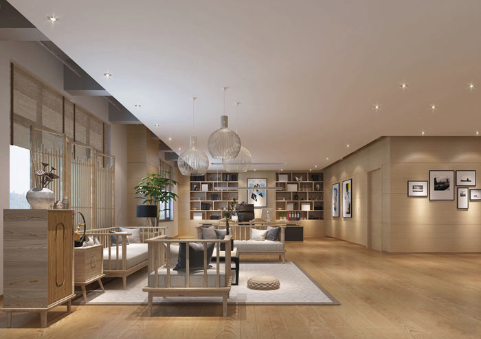 垂直電子商務總經理辦公室裝修設計案例效果圖