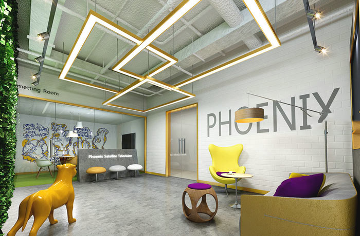 傳媒學(xué)院辦公室接待區(qū)域裝修設(shè)計案例效果圖