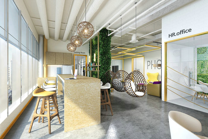 傳媒學(xué)院辦公室休息區(qū)域裝修設(shè)計案例效果圖