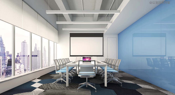 機(jī)器人科技公司辦公室會議室裝修設(shè)計(jì)案例效果圖