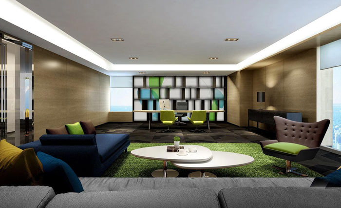 1100平方工業(yè)風(fēng)總經(jīng)理辦公室裝修設(shè)計(jì)案例效果圖