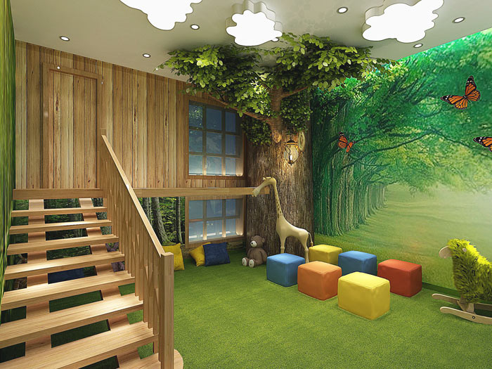 幼兒教育辦公室玩耍區(qū)域裝修設(shè)計(jì)案例效果圖
